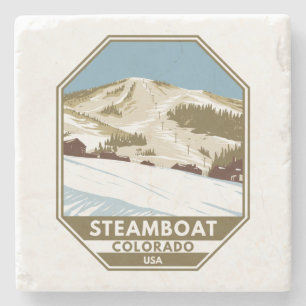 Porta-copo De Pedra Steamboat Ski Area Winter Colorado