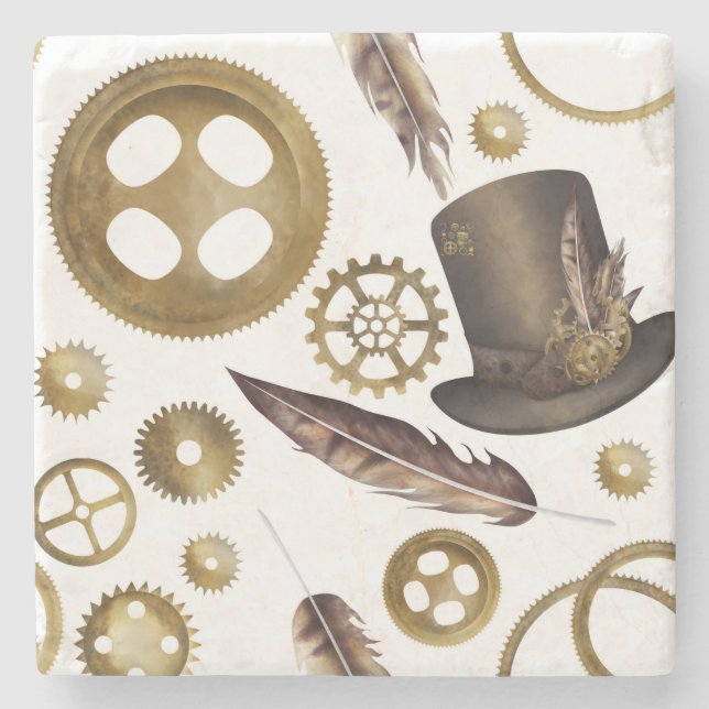 Porta-copo De Pedra Steampunk (Frente)