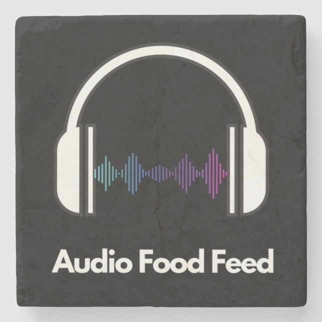 Porta-copo De Pedra Stone Coaster - Alimentação de Áudio Comida (Frente)