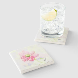 Porta-copo De Pedra Stone Coaster : Iris Flower .