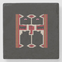 Porta-copo De Pedra Stone Coaster with Borneo Design