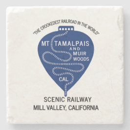 Porta-copo De Pedra Stone Porta copos Crookedest Railroad Mt Tamalpais