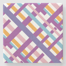 Porta-copo De Pedra Stripe de Arte