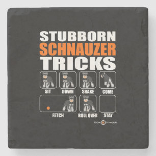 Porta-copo De Pedra Stubborn Schnauzer truks Funny Schnauzer Gift