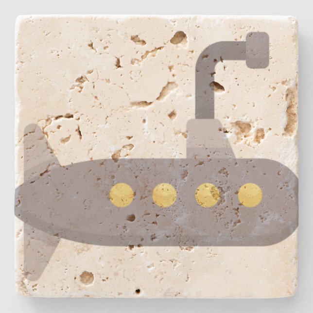 Porta-copo De Pedra submarino (Frente)