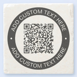 Porta-copo De Pedra Substitua pelo seu próprio código QR ou imagem car