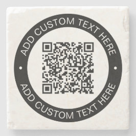 Porta-copo De Pedra Substitua pelo seu próprio código QR ou imagem car