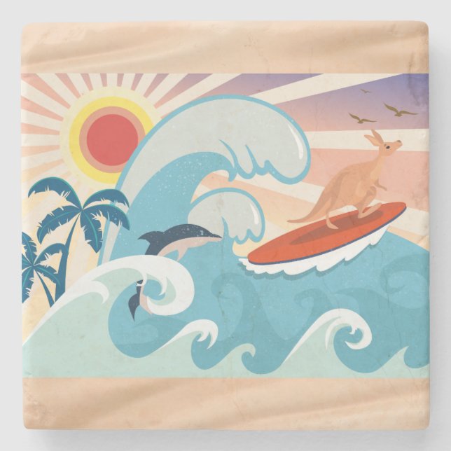 Porta-copo De Pedra Summer Austrália (Frente)