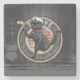 Porta-copo De Pedra Sunset de Gato Negro: Uma Viagem para prosperar