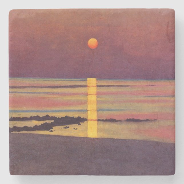 Porta-copo De Pedra Sunset (por Félix Vallotton) (Frente)