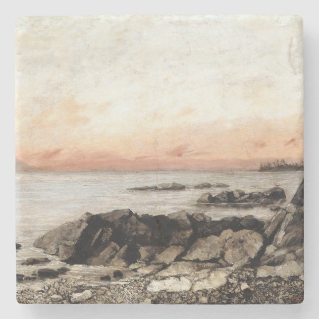 Porta-copo De Pedra Sunset, Vevey, Suiça - Gustave Courbet (Frente)