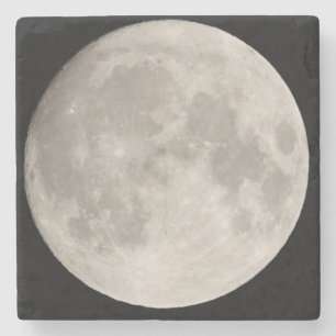 Porta-copo De Pedra Superlua no céu negro