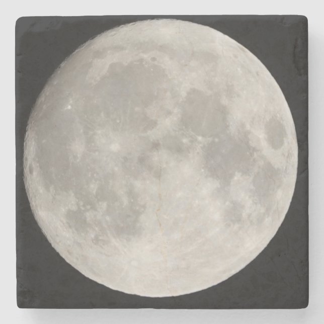 Porta-copo De Pedra Superlua no céu negro (Frente)