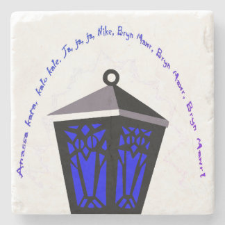 Porta-copo De Pedra Suporte de Pedra para Lanterna de Coruja - Azul Es