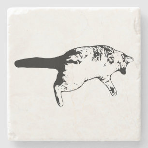 Porta-copo De Pedra Surpresa com striping para sua Mesa