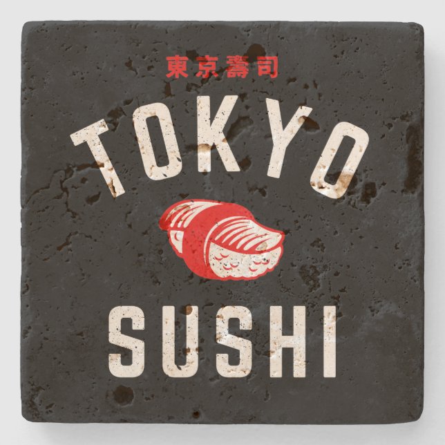 Porta-copo De Pedra Sushi de Tóquio (Frente)