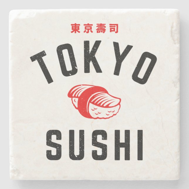 Porta-copo De Pedra Sushi de Tóquio (Frente)