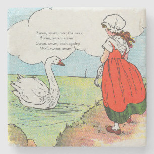 Porta-copo De Pedra Swan, Swan Sobre o Mar Mãe Ganha Rhyme