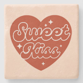 Porta-copo De Pedra Sweet Kiss Stone Coaster