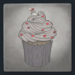 Porta-copo De Pedra Sweet Proposal Cupcake<br><div class="desc">Original art by Thedustyphoenix.com</div>