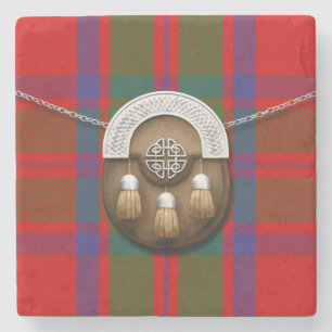 Porta-copo De Pedra Tartan e Sporran de MacKintosh do clã