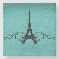 Teal Vintage French Flourish