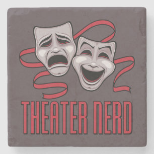 Porta-copo De Pedra Teatro de Comédia e Tragédia Nerd