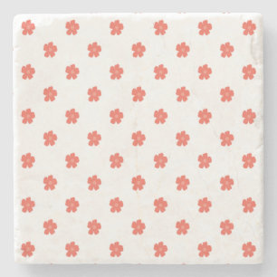 Porta-copo De Pedra Tecido Estampado Floral