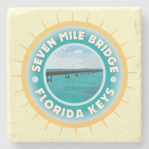 Porta-copo De Pedra Teclas Seven Mile Bridge Florida