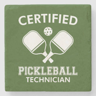 Porta-copo De Pedra Técnico de Pickleball Certificado