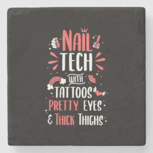 Porta-copo De Pedra Tecnologia Nail com Tatuagens