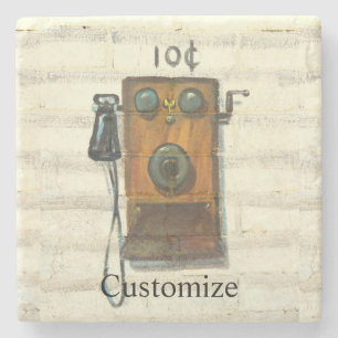 Porta-copo De Pedra Telefone de parede antigo Thunder_Cove