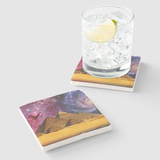 Porta-copo De Pedra tempestade cósmica acima do egito (Lateral)