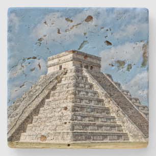 Porta-copo De Pedra Templo de Kukulcán, Pirâmide, Chichen Itza, México