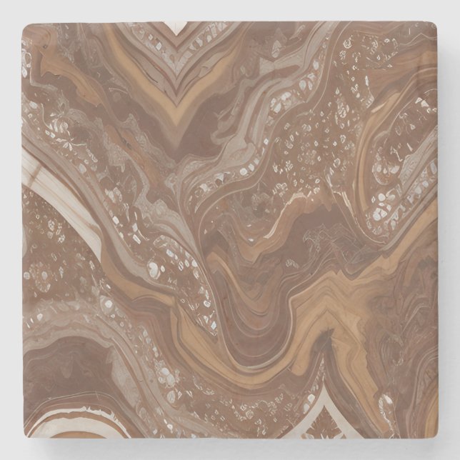 Porta-copo De Pedra Tendência do Estilo de Marble Moderno (Frente)