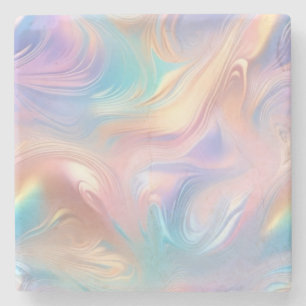 Porta-copo De Pedra Tendência pastel cor-de-rosa abstrato azul