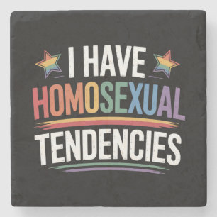 Porta-copo De Pedra Tenho tendências homossexuais LGBTQ Orgulho Rainbo