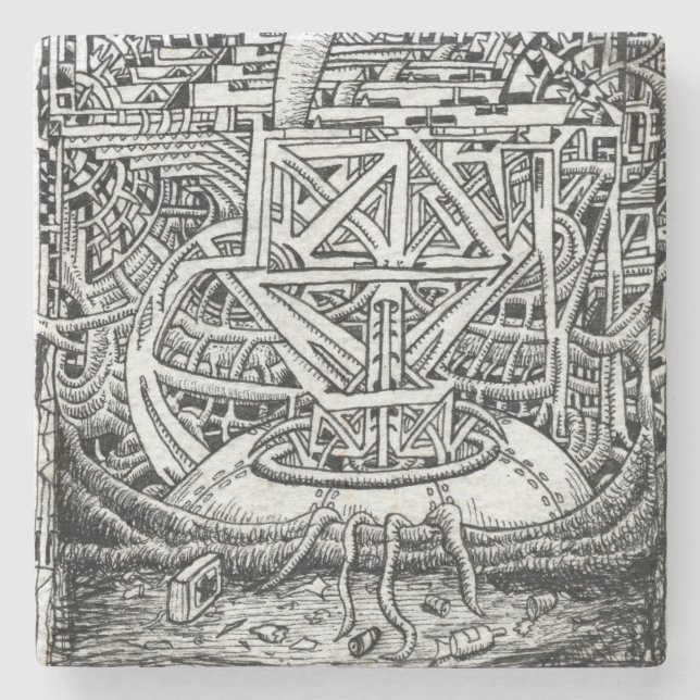 Porta-copo De Pedra Tentacle Tank de Brian Benson Stone Porta copos (Frente)