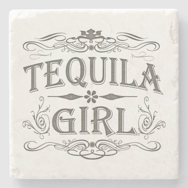 Porta-copo De Pedra Tequila Girl (Frente)