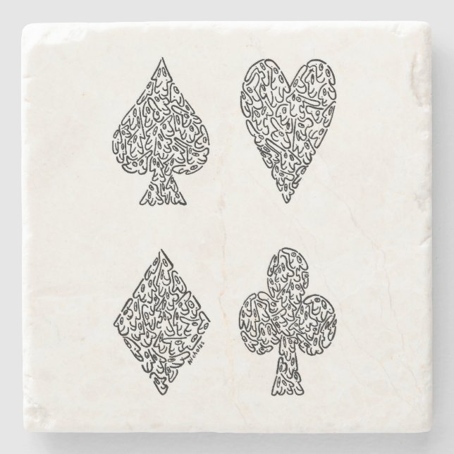 PORTA-COPO DE PEDRA TERNOS DO CARTÃO NO PRETO (Frente)