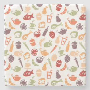 Porta-copo De Pedra Teste padrão 2 da comida