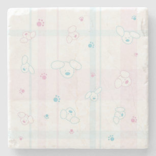 Porta-copo De Pedra Teste padrão bonito com cães