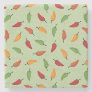 Porta-copo De Pedra Teste padrão da pimenta