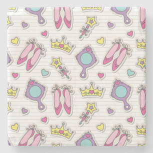 Porta-copo De Pedra teste padrão da princesa da borboleta