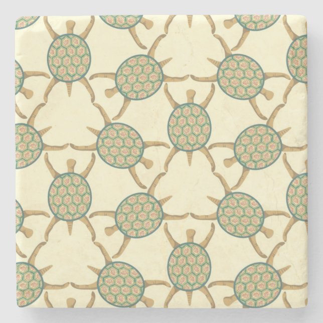 Porta-copo De Pedra Teste padrão da tartaruga (Frente)