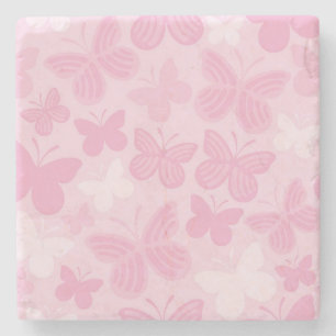 Porta-copo De Pedra Teste padrão de borboleta