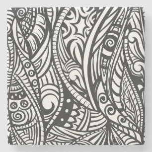 Porta-copo De Pedra Teste padrão étnico 3