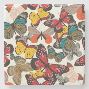 Porta-copo De Pedra Teste padrão floral retro 2