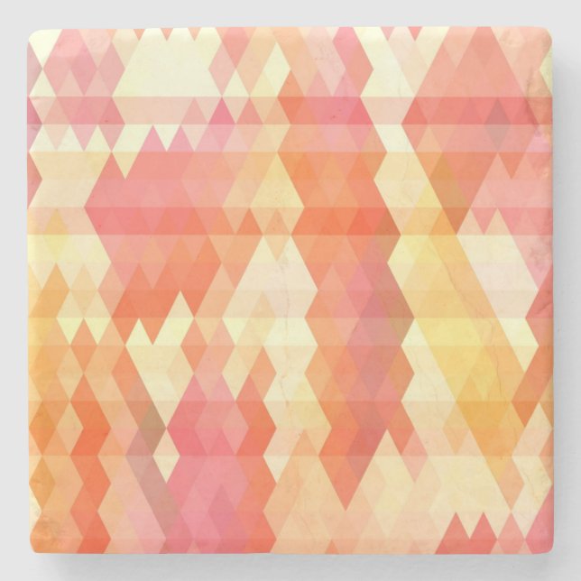 Porta-copo De Pedra Teste padrão geométrico 1 (Frente)