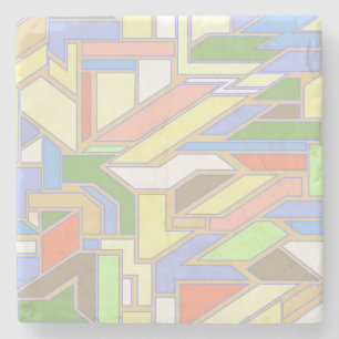 Porta-copo De Pedra Teste padrão geométrico 3